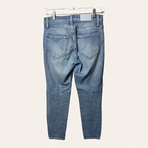 Women’s ANTHROPOLOGIE PISTOLA STRAIGHT LEG DENIM JEANS SIZE 25 LIGHT WASH COLOR - Picture 5 of 9